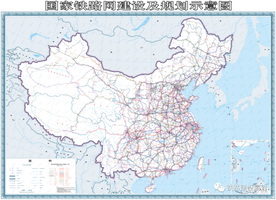 国家铁路网建设及规划示意图•2024年1月版